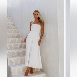 RESA Mackenzie Dress in White Linen